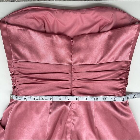 David’s Bridal Short Charmeuse Ruched Dress Size 6 - Picture 11 of 12